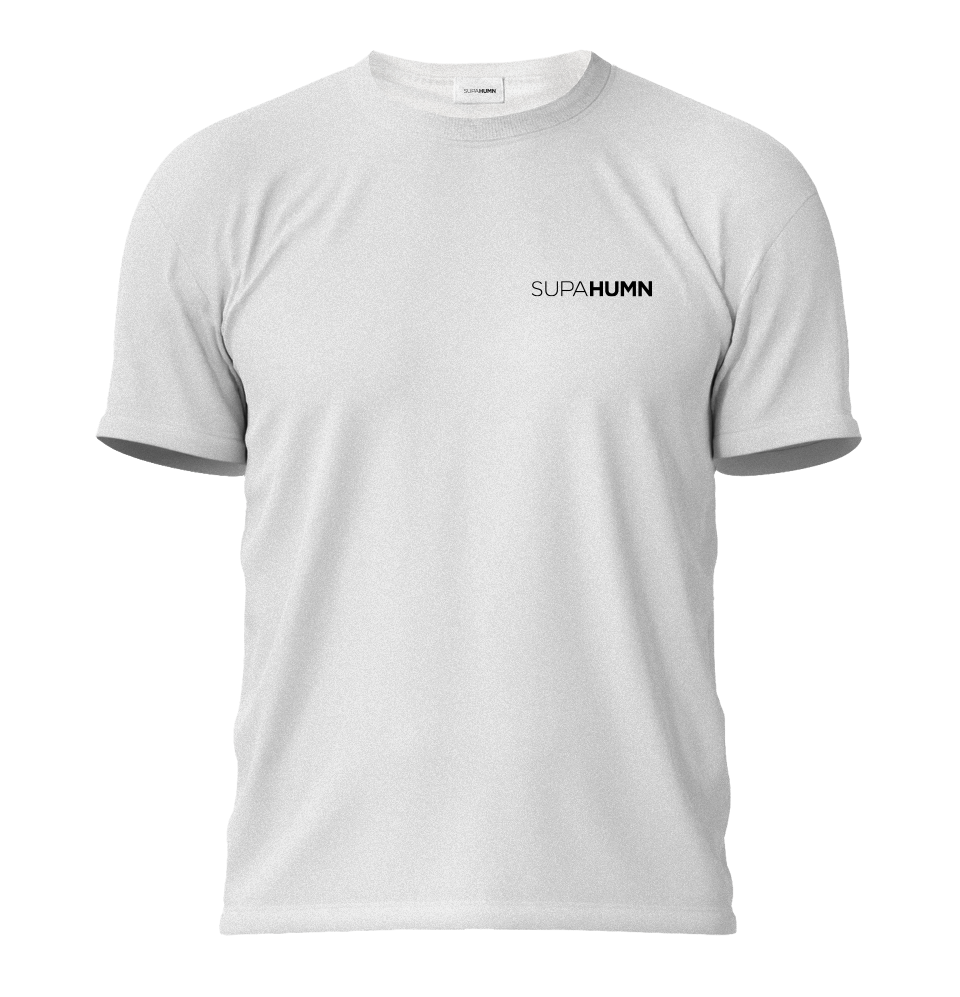 SUPAHUMN White T-Shirt Women - Front View - Premium Custom T-Shirt South Africa