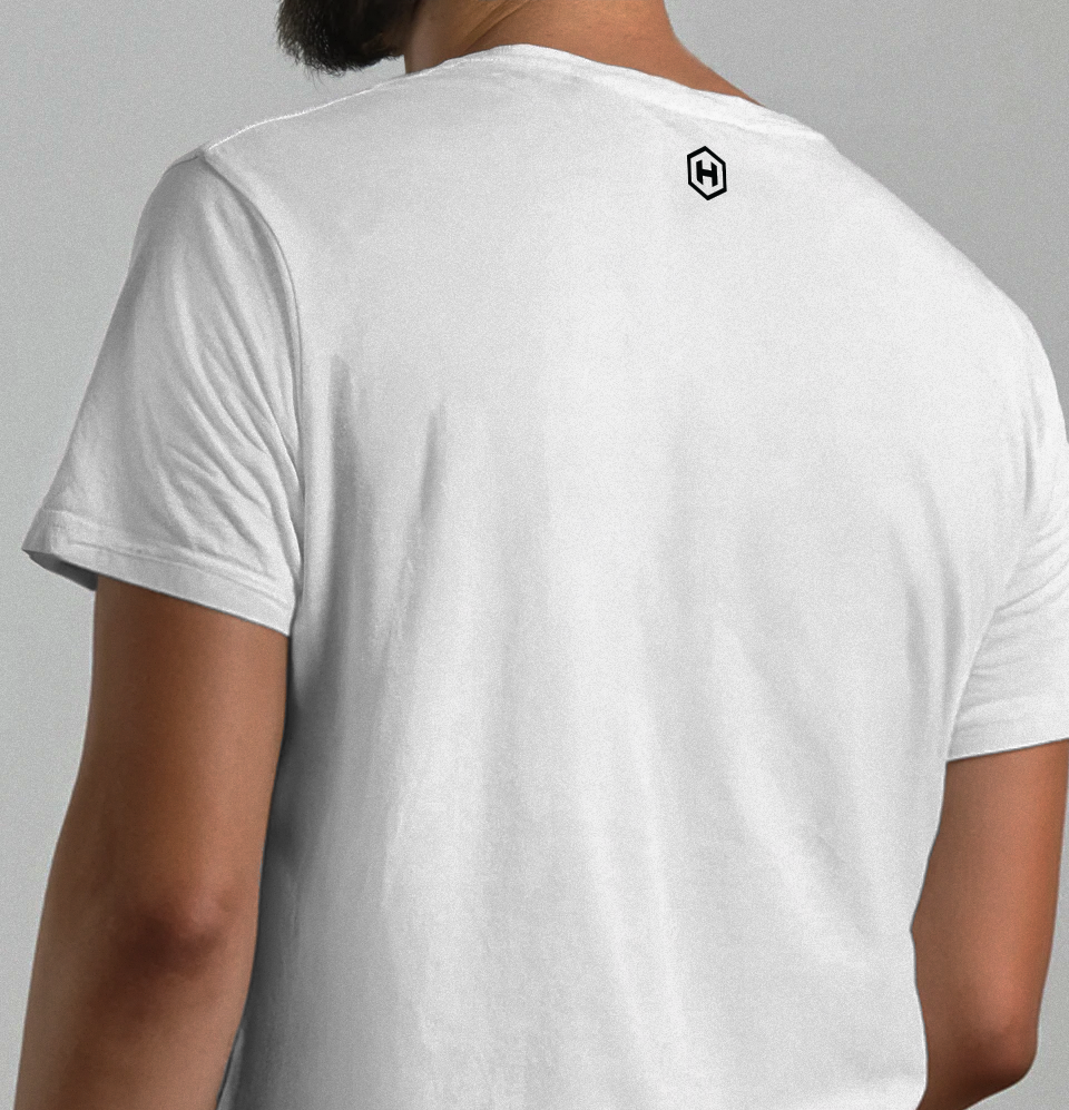 SUPAHUMN White T-Shirt Mens - Lifestyle Shot One - Men's Fitness Apparel South Africa
